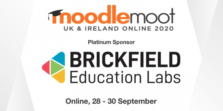 Graphic from Moodlemoot UK & Ireland which welcomed Brickfield Education Labs as a platinum sponsor