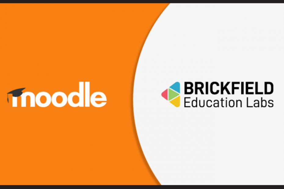 Brickfield Education Labs partnering with Moodle logo graphic