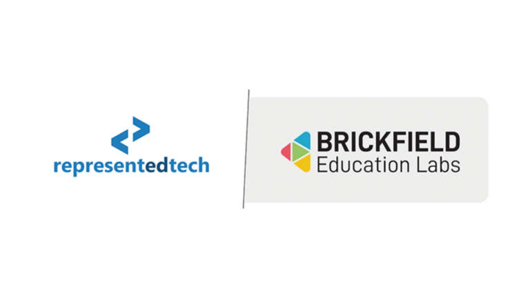 Representedtech and Brickfield Education Labs logo's side to side