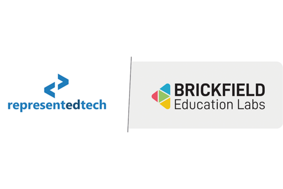 Representedtech and Brickfield Education Labs logo's side to side